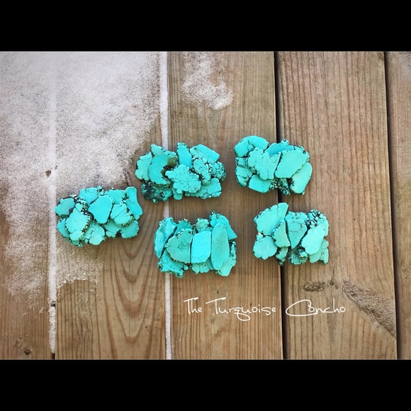 Turquoise slab belt buckle - Picture 2 of 2